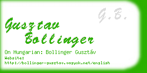 gusztav bollinger business card